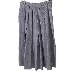 JCREW Blue/White Striped Wide Leg Cullotes